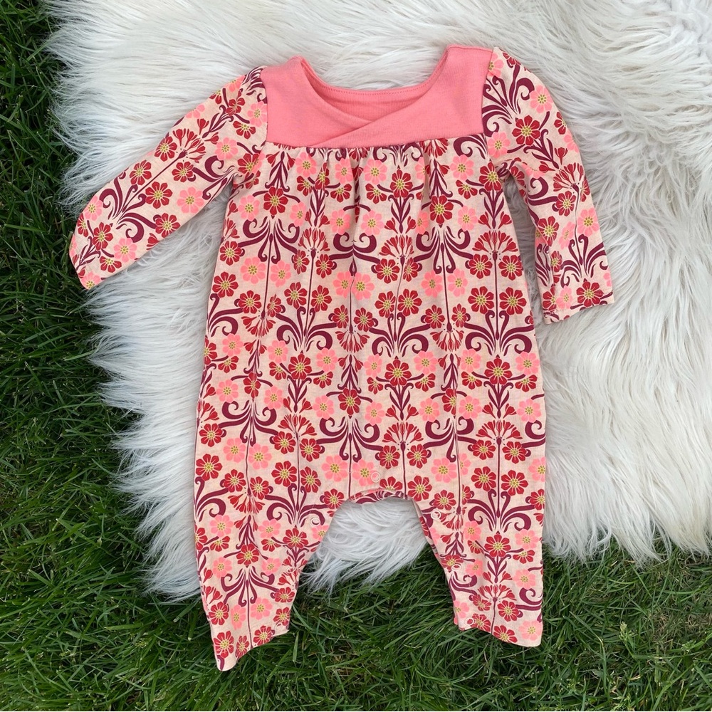 Tea Collection Floral Jumpsuit 3-6 months